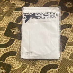 Unbranded White/Black Satin Thigh-High Stockings – Style OPLE49-WHB